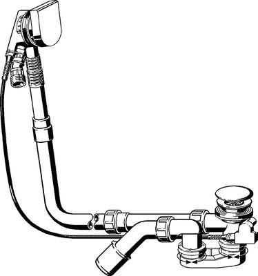 Viega Ab-/Überlauf Multiplex Trio MT9 6170.12 in 1070 mmx verchromt, DN 40 / 50, Farbe chrom Bild 10