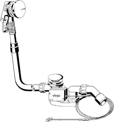 Viega Ab-/Überlauf Multiplex Trio 6175.1 in verchromt, DN 40 / 50, Farbe chrom Bild 9
