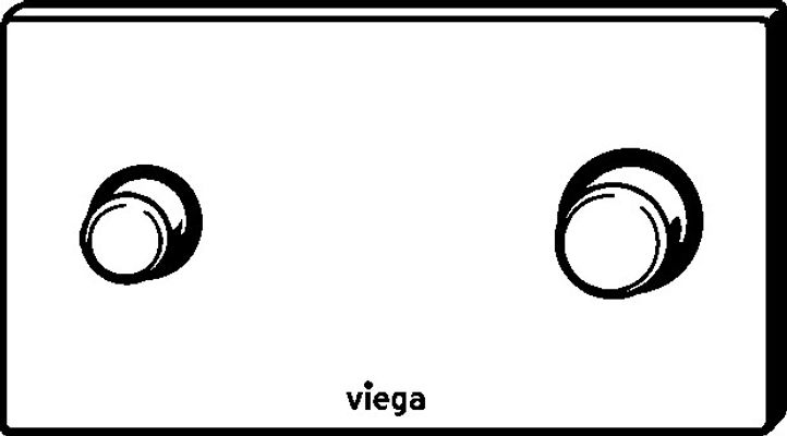Viega WC Betätigungsplatte Visign for Public 2 8327.1 in gebürstet, 140 x 271 x 10 mm, Farbe weiß Bild 10