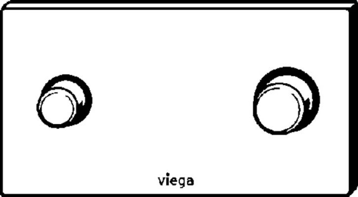 Viega WC Betätigungsplatte Visign for Public 2 8327.1 in gebürstet, 140 x 271 x 10 mm, Farbe weiß Bild 9