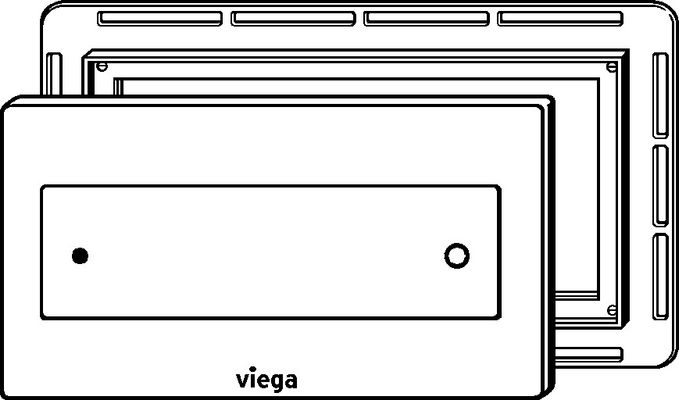 Viega WC Betätigungsplatte Visign for Style 12 8332.4 in parsol / schwarz, 140 x 271 x 7 mm, Farbe parsol Bild 10