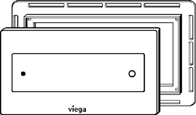 Viega WC Betätigungsplatte Visign for Style 12 8332.4 in parsol / schwarz, 140 x 271 x 7 mm, Farbe parsol Bild 9