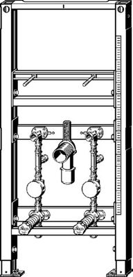 Viega Waschtisch-Element Prevista Dry 8537.31 UP Wasserzaehler EAT 1120 mm, 1120 x 500 mm Bild 8
