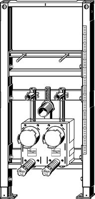 Viega Waschtisch-Element Prevista Dry 8537 UP Wasserzaehler EAS Typ ISTA 1120 mm, 1120 x 500 mm Bild 9