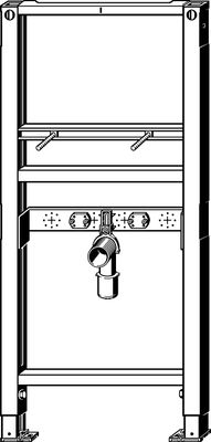 Viega Waschtisch-Element Prevista Dry 8538 Anschlüsse fixiert in 1120 mm, 1120 x 500 mm Bild 7