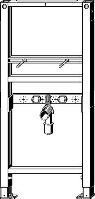 Viega Waschtisch-Element Prevista Dry 8538 Anschlüsse fixiert in 1120 mm, 1120 x 500 mm Bild 6