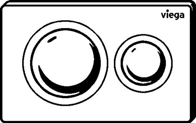 Viega Betätigungsplatte Visign for Style 20, 2-Mengen-Spülung, Edel, 130 x 8 x 8 mm, Farbe edelmatt Bild 9