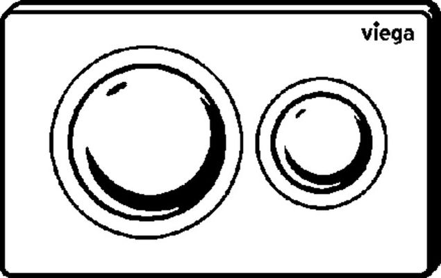 Viega Betätigungsplatte Visign for Style 20, 2-Mengen-Spülung, Edel, 130 x 8 x 8 mm, Farbe edelmatt Bild 8