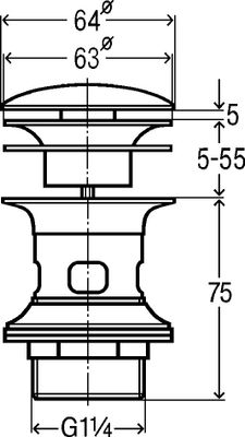 Viega Schaftventil 5433 in G1 1 / 4 x 63 x 75 Messing verchromt, verschliessbar, 63 mm, Farbe chrom Bild 8