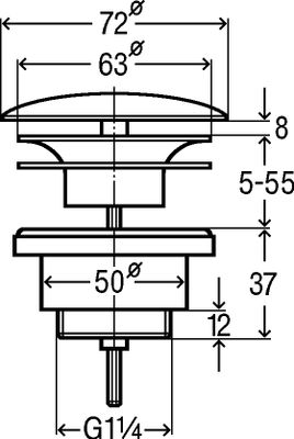 Viega Schaftventil 5438 in G1 1 / 4 x 63 Messing verchromt, nicht verschliessbar, 63 mm, Farbe chrom Bild 8