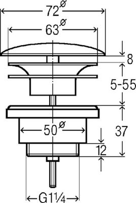Viega Schaftventil 5438 in G1 1 / 4 x 63 Messing verchromt, nicht verschliessbar, 63 mm, Farbe chrom Bild 7