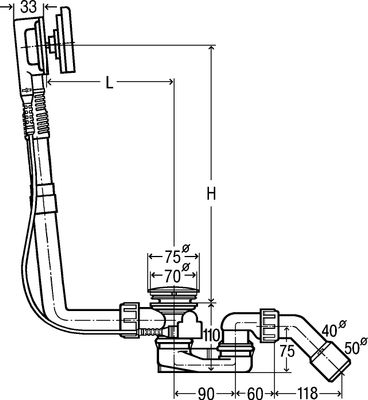 Viega Ab-und Überlauf Multiplex 6171.10 in 560 mmx verchromt, DN 40 / 50, Farbe chrom Bild 8