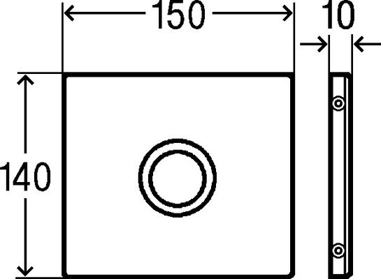 Viega Ausstattungsset Visign for Public 8326.55 in Edelstahl gebürstet, 10 x 150 x 140 mm, Farbe Edelstahl-Optik (silber) Bild 8