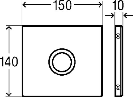 Viega Ausstattungsset Visign for Public 8326.55 in Edelstahl gebürstet, 10 x 150 x 140 mm, Farbe Edelstahl-Optik (silber) Bild 7