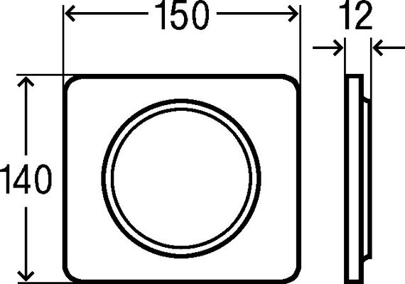 Viega Ausstatt.Set Visign for Style 13 für Urinal-Spülsystem, KST, 140 x 150 x 12 mm, Farbe weiß Bild 8