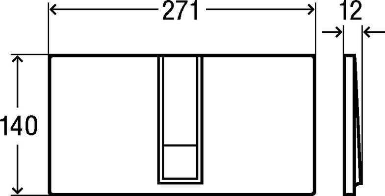 Viega Betätigungsplatte Visign for Style 14 8334.1 in verchromt, 140 x 271 x 7 mm, Farbe chrom Bild 10