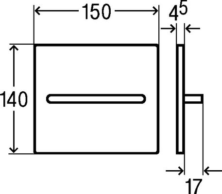 Viega Urinal Fertigbauset Visign for More 104 8354.2 in verchromt, 140 x 150 x 4 mm, Farbe chrom Bild 8