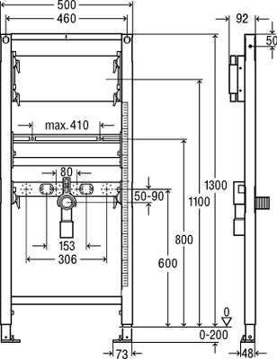 Viega Waschtisch-Element Prevista Dry 8540.31, für UP Wandarmatur in 1300 mm, 1300 x 500 mm Bild 6