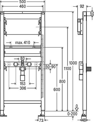 Viega Waschtisch-Element Prevista Dry 8540.31, für UP Wandarmatur in 1300 mm, 1300 x 500 mm Bild 5