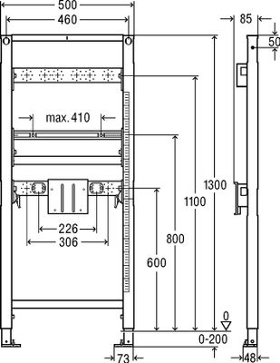 Viega Waschtisch-Element Prevista Dry 8540.32 barrierefrei AP Armatur 1300 mm, 1300 x 1300 mm Bild 6