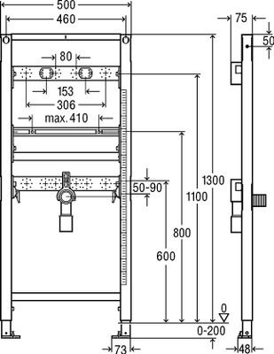 Viega Waschtisch-Element Prevista Dry 8540, für AP Armatur in 1300 mm, 1300 x 1300 mm Bild 7