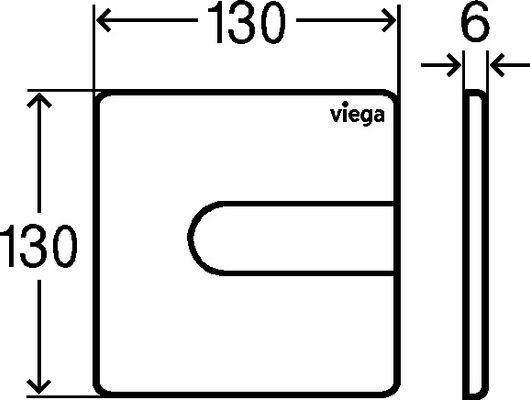 Viega Urinal-Abdeckplatte Visign für Style 23, aus Kunststoff in weiss alpin, 130 x 130 x 6 mm, Farbe weiß Bild 5