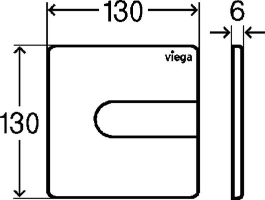 Viega Urinal-Abdeckplatte Visign für Style 23, aus Kunststoff in weiss alpin, 130 x 130 x 6 mm, Farbe weiß Bild 4