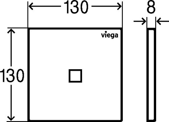 Viega Urinal Betätigungsplatte VfM 200 8620.2 aus Glas in, 130 x 226 x 8 mm, Farbe tiefschwarz Bild 5