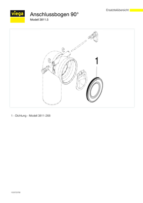 Viega WC-Anschlussbogen 90 Grad, mit Rückstausicherung weiss, 230 mm, Farbe weiß Bild 4