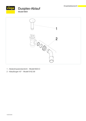 Viega Ablaufgarnitur Duoplex 6934 in 70 mm x Kunststoff verchromt, DN 40 / 50, Farbe chrom Bild 4