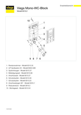 Viega Wand-WC-Element Mono-Block für Vorwandmontage Spülkasten Visign2H, 1130 mm, Farbe grau Bild 2