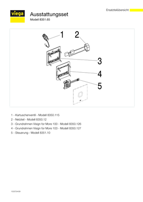 Viega Ausstattungsset Visign for More100 8351.65 in, 140 x 150 x 4 mm, Farbe weiß Bild 8