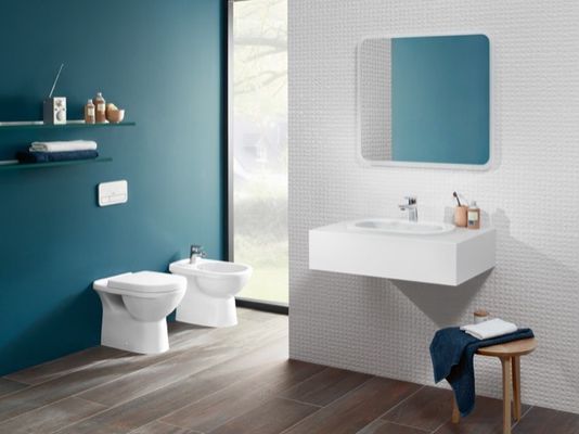 Villeroy & Boch Stand-Tiefspül-WC, Abgang waagerecht, wandnah, weiss, 400 x 360 x 560 x 560 mm, Farbe weiß alpin Bild 4