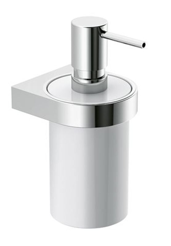Hewi Seifensp. Kst. mit Halter Sys 800, Halter, Seifensp. signalweiss, 168 x 81 x 92 mm, Farbe chrom Bild 1