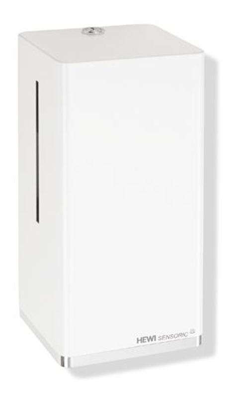 Hewi Seifenspender elektr, Edelstahl, weiss beschichtet, 270 x 130 x 113 mm, Farbe weiß Bild 1