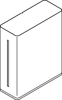 Hewi Papierhandtuchspender, Edelstahl, weiss beschichtet, 360 x 300 x 120 mm, Farbe weiß Bild 4