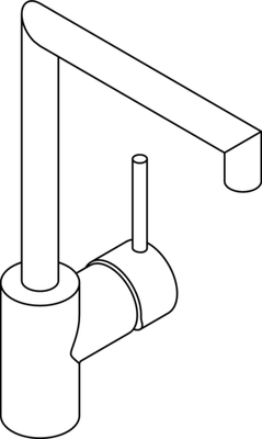 Hewi Einhebel-Waschtischmischer, verchr, mit Gehrungsschnitt, 188 mm Bild 6