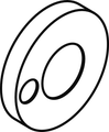 Hewi Rosettenkappe mit Loch, d:32,5 mm, Rosette Durchmesser: 70 mm, schliff Bild 1