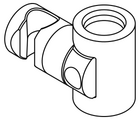 Hewi System 900 Brausehalter, Durchmesser: 32 mm, Kunststoff, Farbe tiefschwarz Bild 3