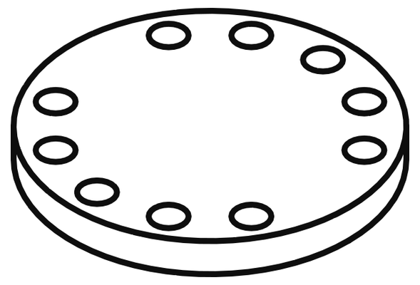 Hewi Dichtronde, für 900,801,805C, Set 10 Stahlrosette, Lochbild 10 Bohrungen Bild 3