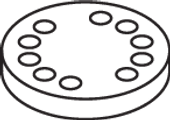 Hewi System 900 Ausgleichsscheibe D=, h=10 mm, für 900 (Edelstahl) und 805C, 68 mm, Farbe silberfarben Bild 1