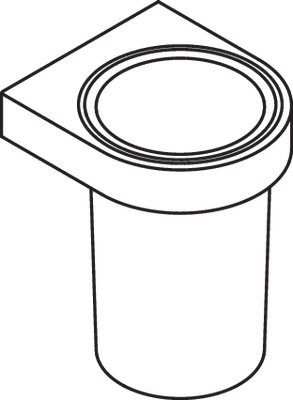 Hewi Becher Gl. mit Halter Sys 800, Becher aus Kristallglas satiniert, 110 x 81 x 92 mm, Farbe chrom Bild 4