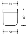 Hewi Polyamidbecher Serie 477 flachbodig, 80 x 74 x 74 mm, Farbe anthrazitgrau Bild 3