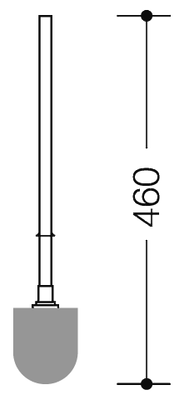 Hewi Ersatzbürste 477, 460 x 460 mm, Farbe reinweiß Bild 2