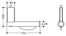Hewi System 900 Aufrüstsatz Papierrollenhalter, Durchmesser: 32 mm, Sys 900, Dunkelgrau perlgl. Tiefm, Farbe dunkelgrau Bild 2