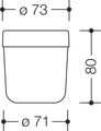 Hewi Glasbecher Serie 477 flachbodig, 80 x 74 x 74 mm, Farbe weiß Bild 3