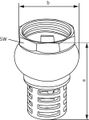 Wilo Fußventil Mechanisches Zubehör Fussventil R 11/4, 127 x 42 x 42 mm Bild 3