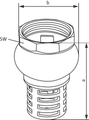 Wilo Fußventil Mechanisches Zubehör Fussventil R 11/4, 127 x 42 x 42 mm Bild 4