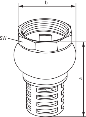 Wilo Mechanisches Zubehör Fussventil R 11/4, 127 x 42 x 42 mm Bild 4