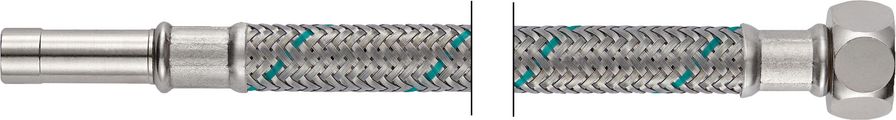 Neoperl NEOFLEX Panzerschlauch mit Rohrstutzen x IG, 10 mm x 3/8", 50 cm, DN 8 Bild 1